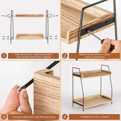 ANBOXIT Coffee Station Organizer for Countertop, Coffee Bar Accessories