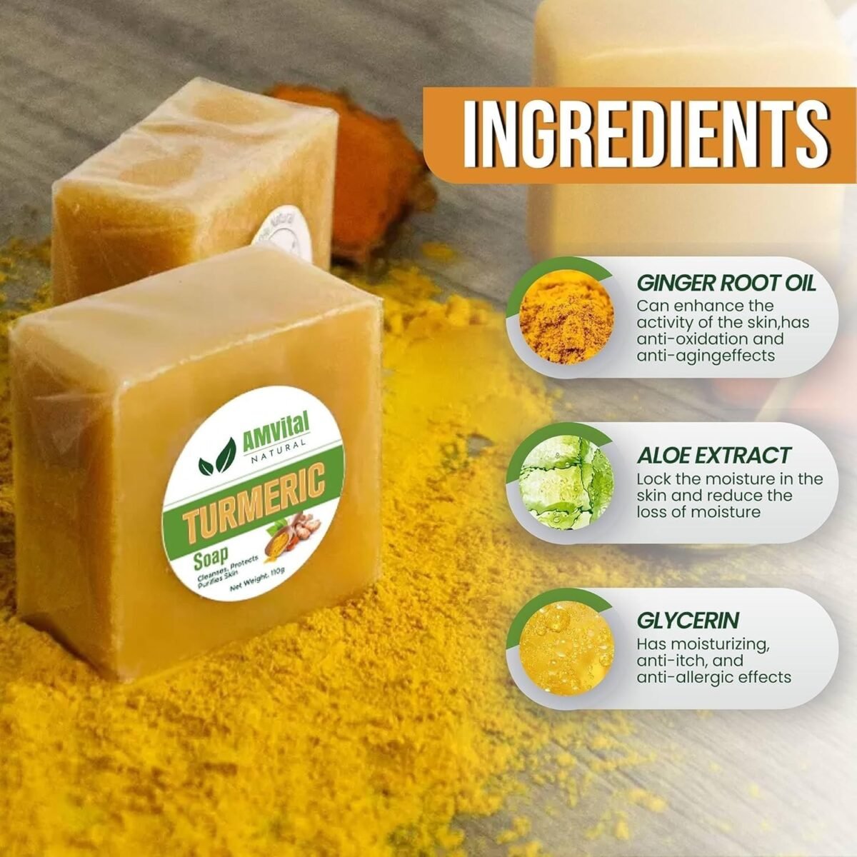 AMVital Turmeric Smooth Natural Handmade