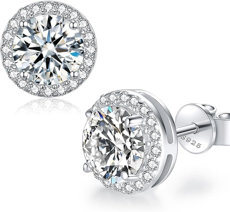 Unicoring Moissanite Earrings Clarity Sterling